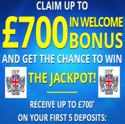UK Casino Club United Kingdom welcome bonus