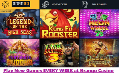Play new online casino games at Brango