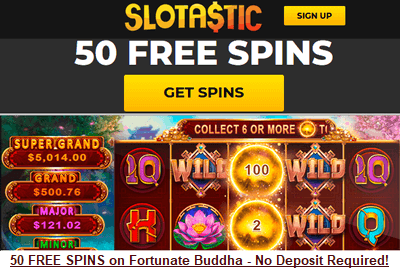 Slotastic Casino free spins no deposit required bonus