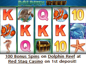 Dolphin Reef slot bonus spins at Red Stag